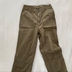 Green khaki cargo pants